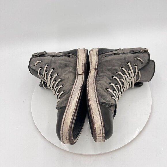 John Varvatos Collection Artisan Double Lace Men 8 High Top Shoe Zipper Sneakers - Picture 10 of 16